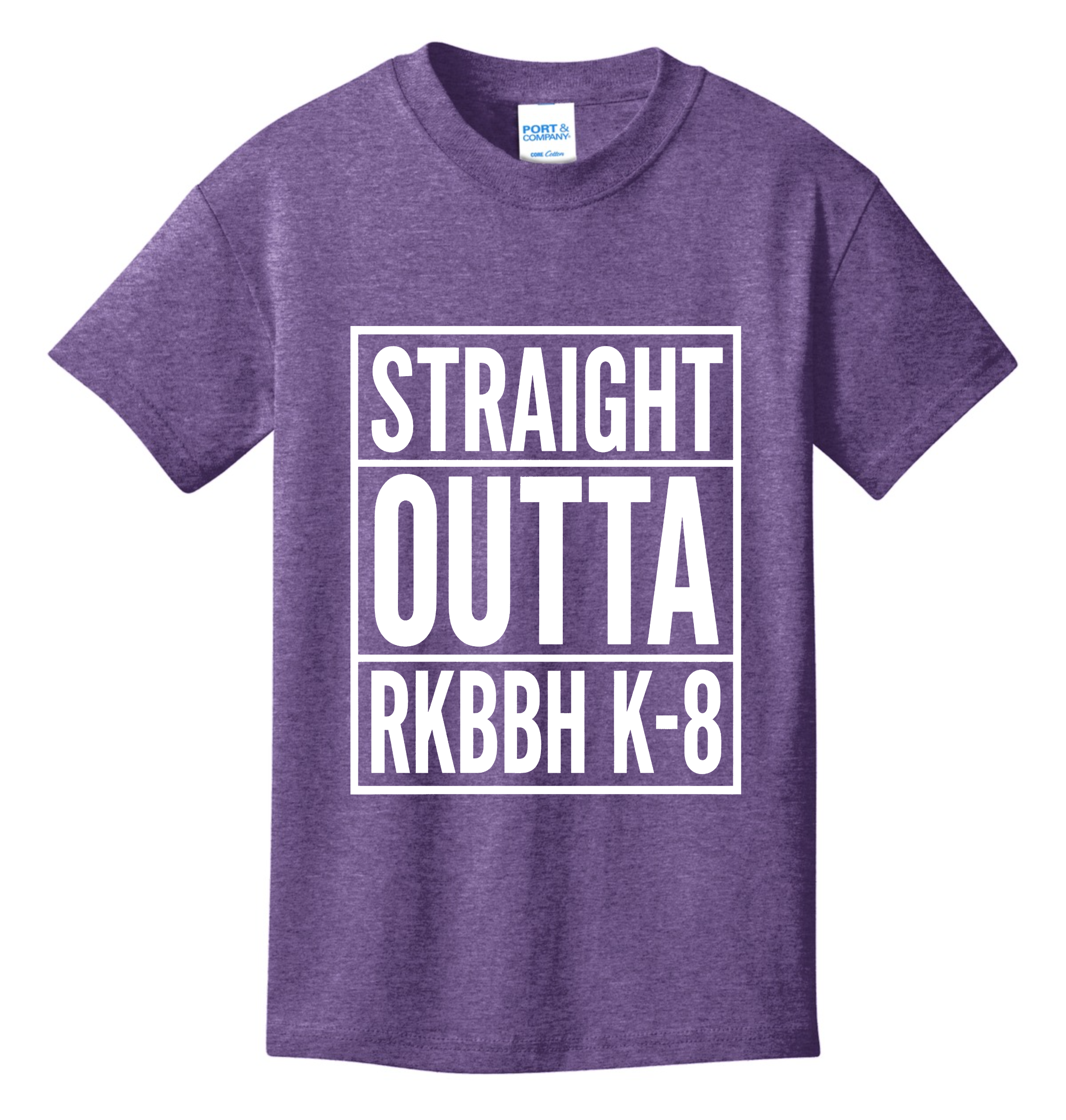 Ruth K. Broad Bay Harbor - STRAIGHT OUTTA RKBBH K-8 - Youth Core Cotton Tee